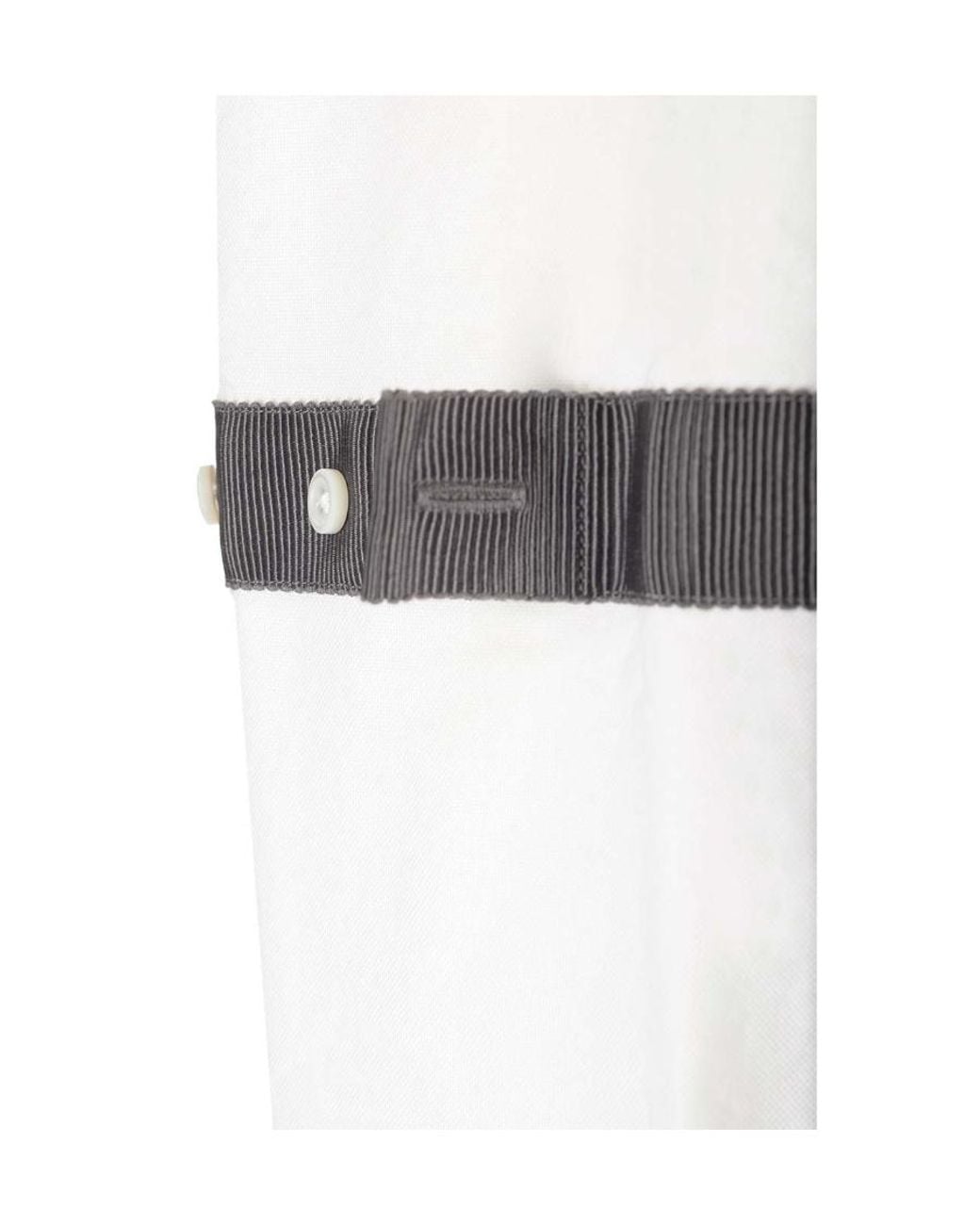 Thom Browne White Long-Sleeved Buttoned Shirt for men
