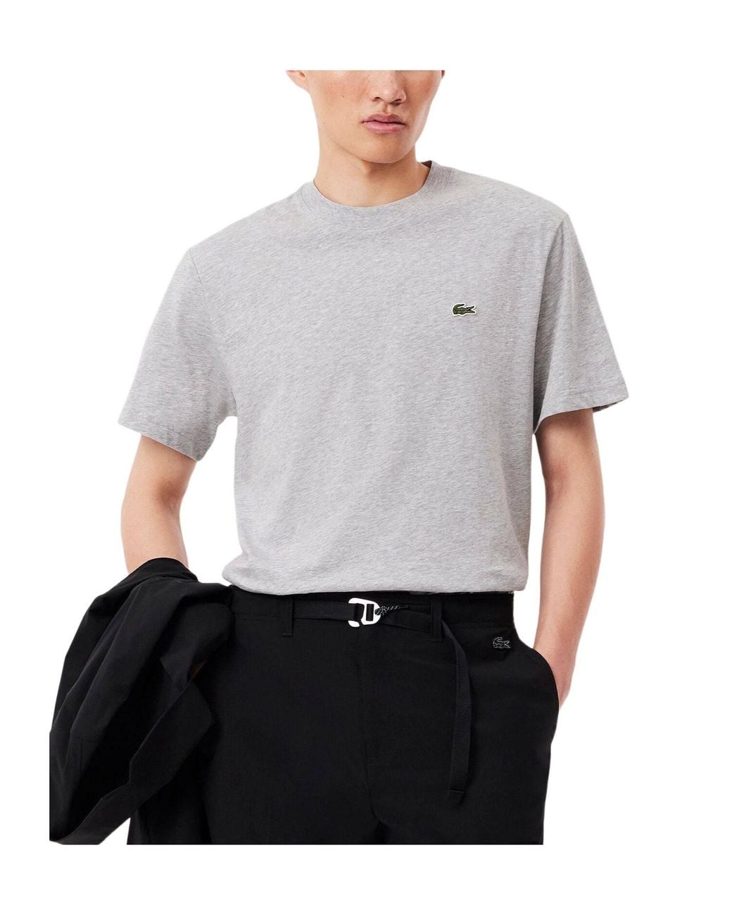 Lacoste White Minimalist Versatile Tshirt for men