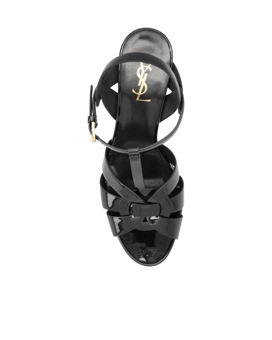 Saint Laurent Black Tribute Platform Sandals
