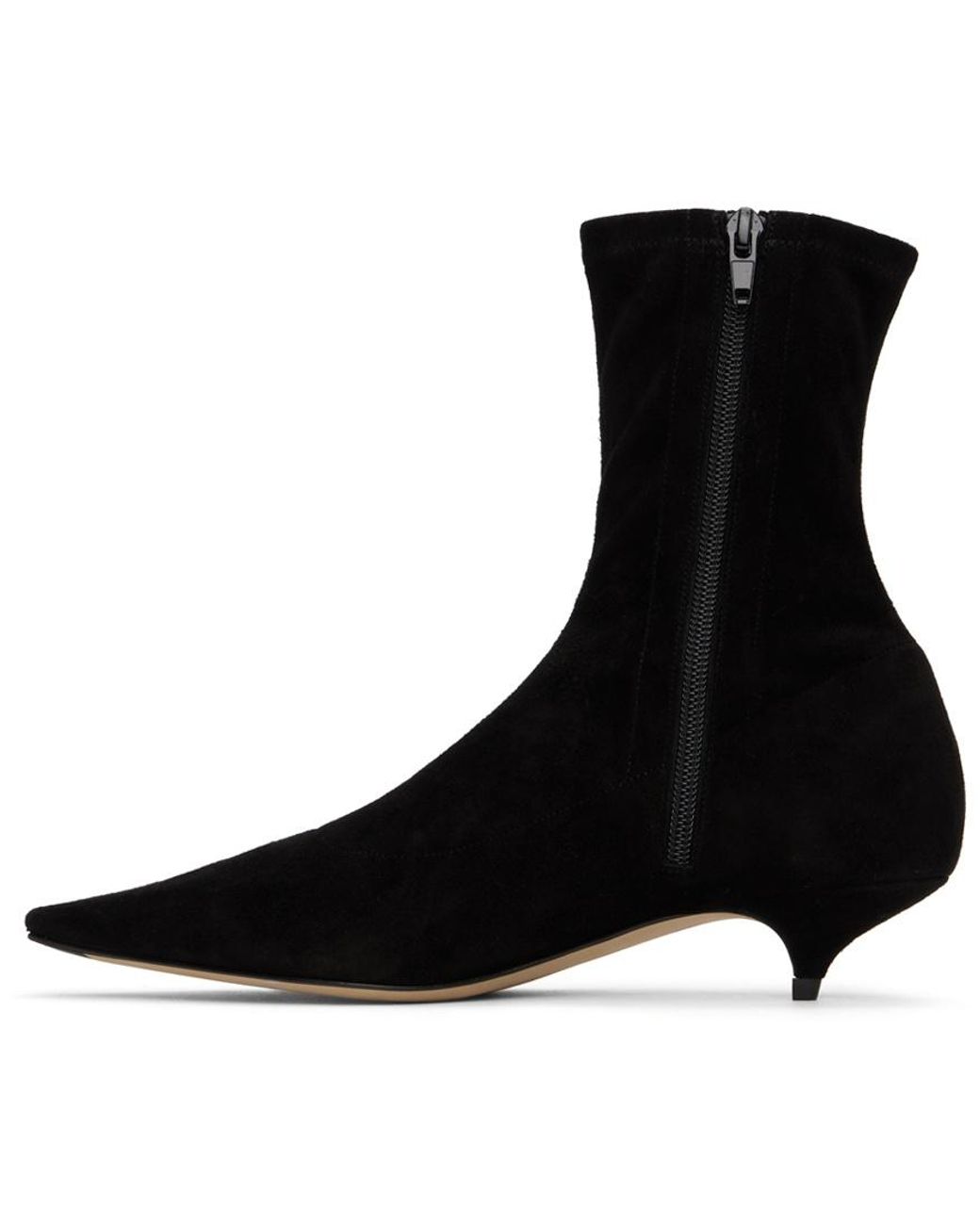 The Row Brown Liisa Kitten Boots