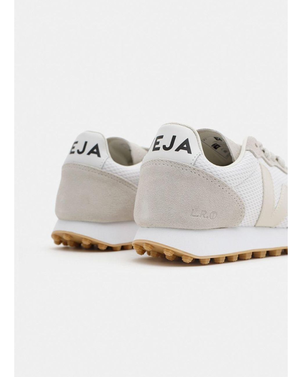 Veja White Logo Sports Shoes for men