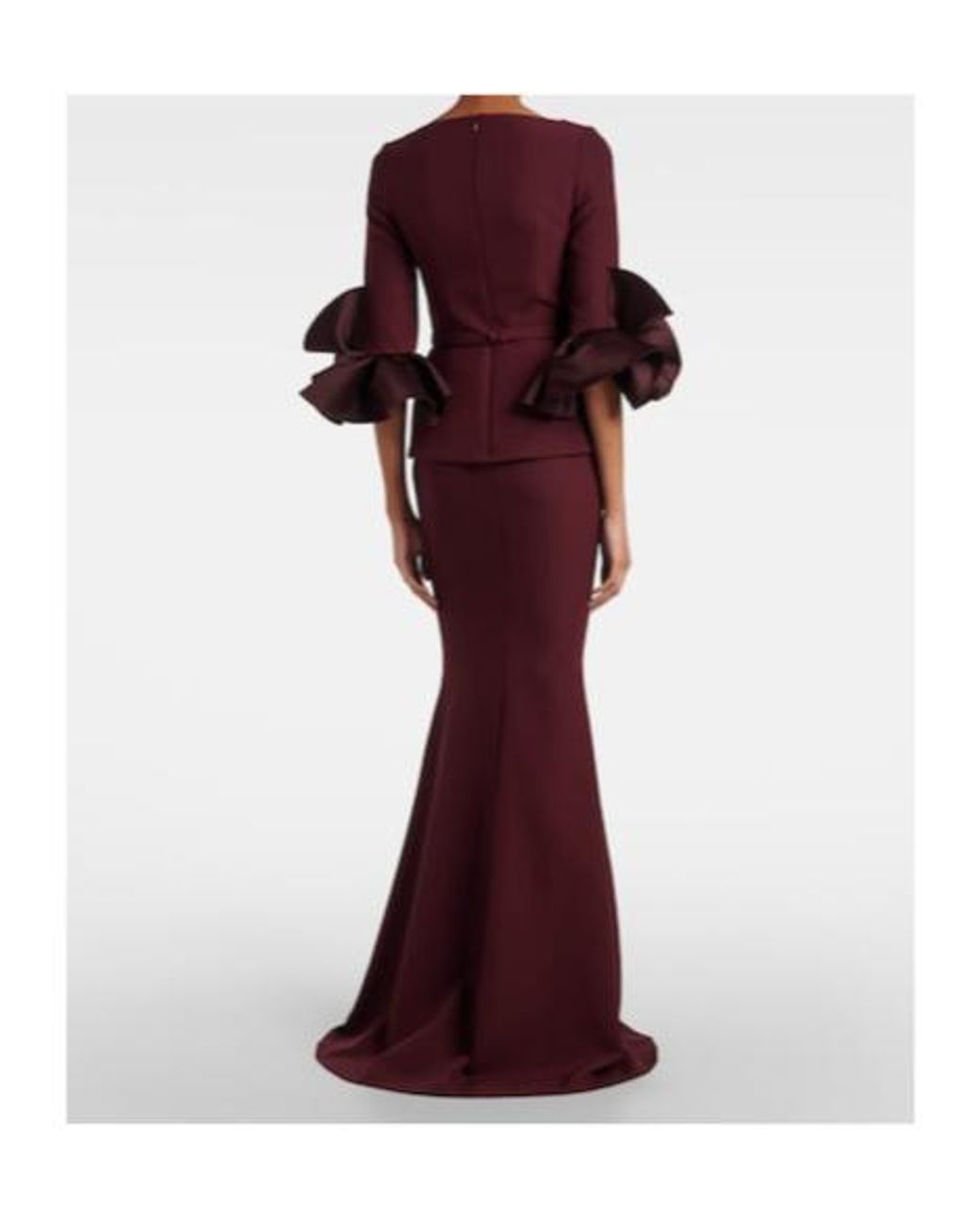 Safiyaa Red Clemenza Crepe Gown