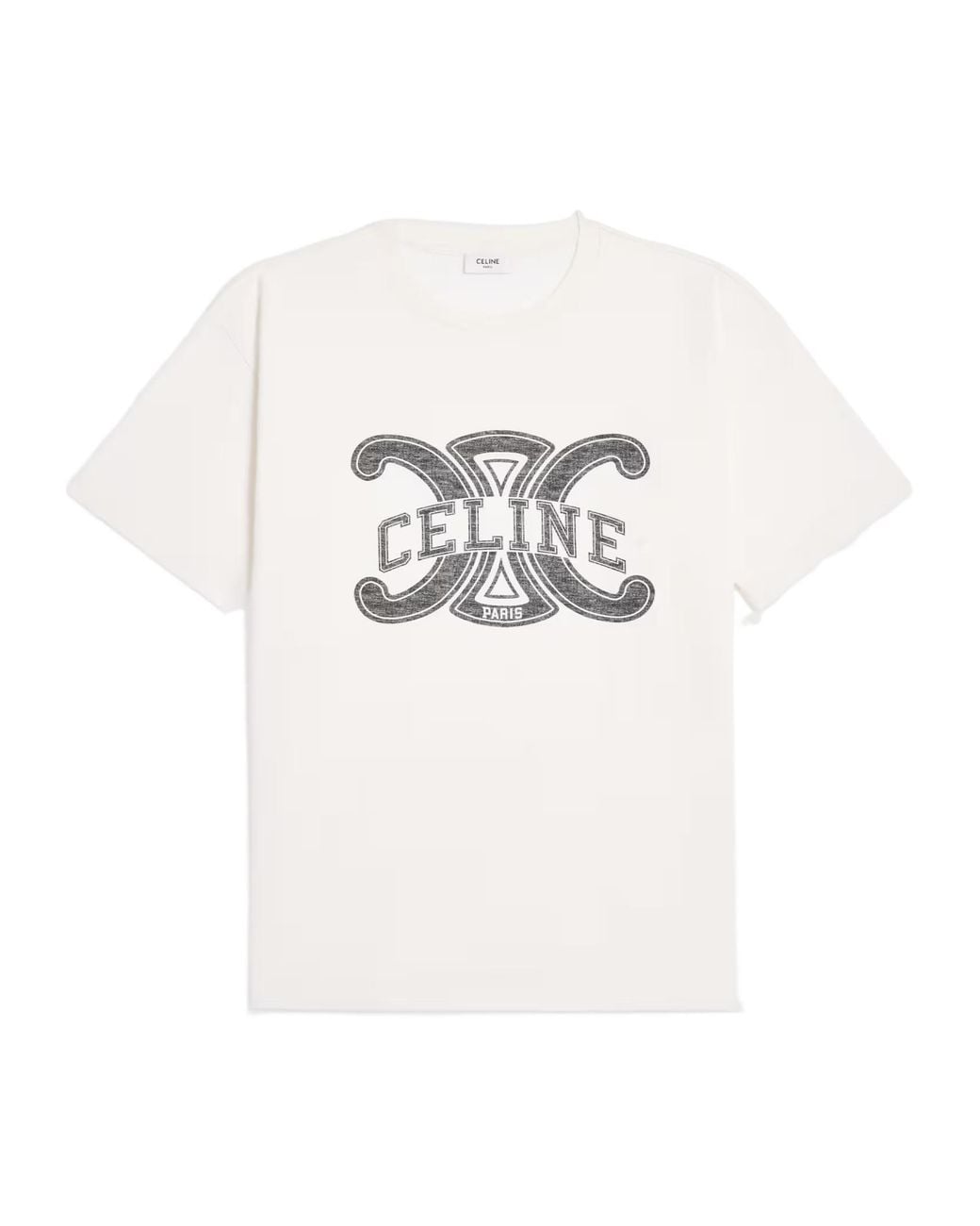 Céline White Loose T-Shirt for men