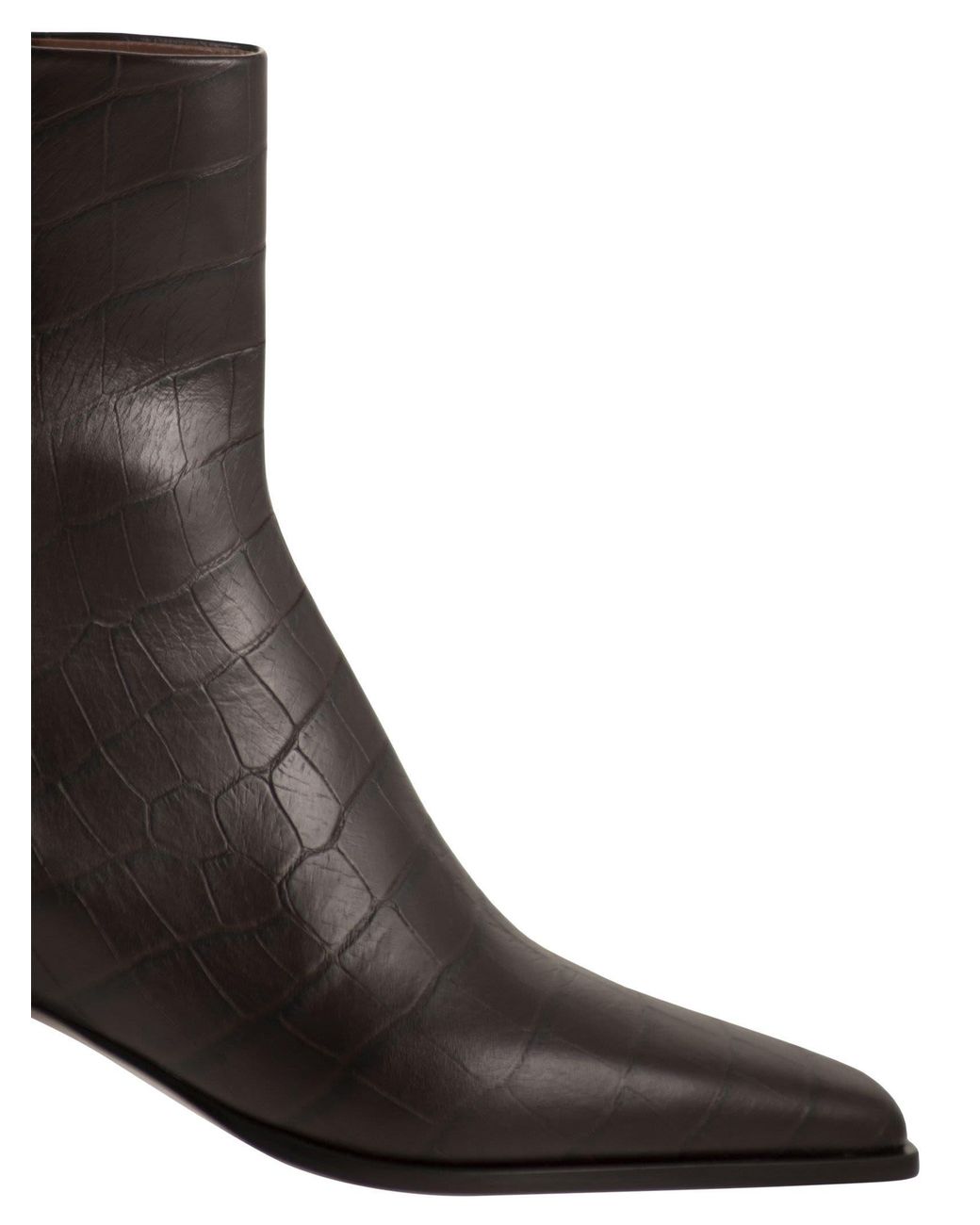 Paris Texas Brown Block-Heel Ankle Boots