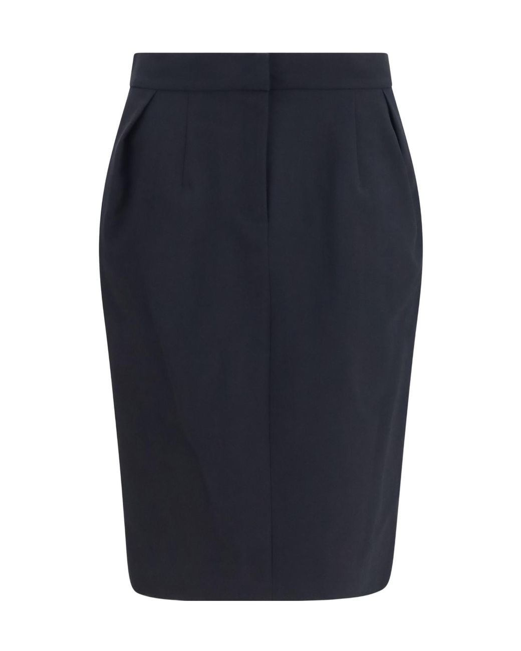 Magda Butrym Blue High Waist Pleated Midi Skirt