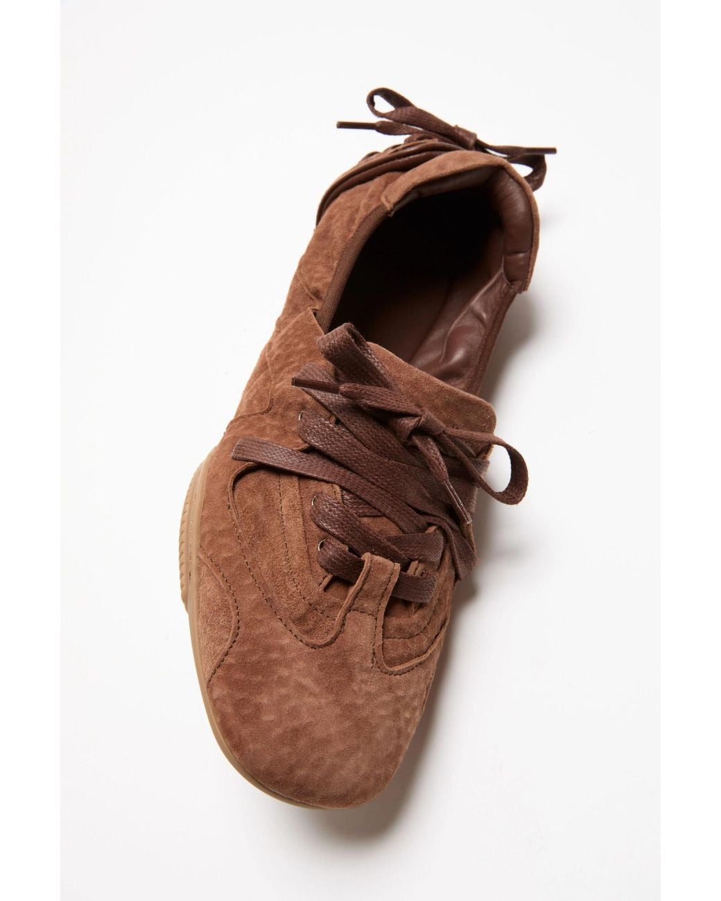 Acne Brown Lace-Up Flat Shoes