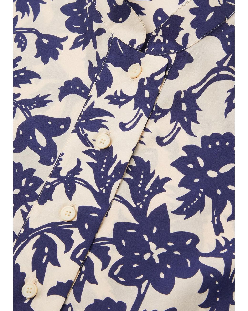 Loro Piana Blue Valerie Printed Shirt