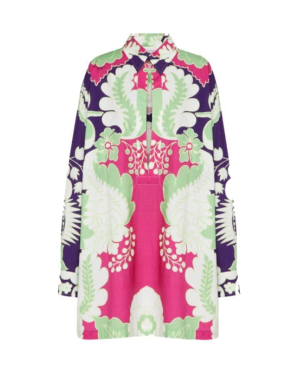 Valentino Pink Printed Poplin Shirt