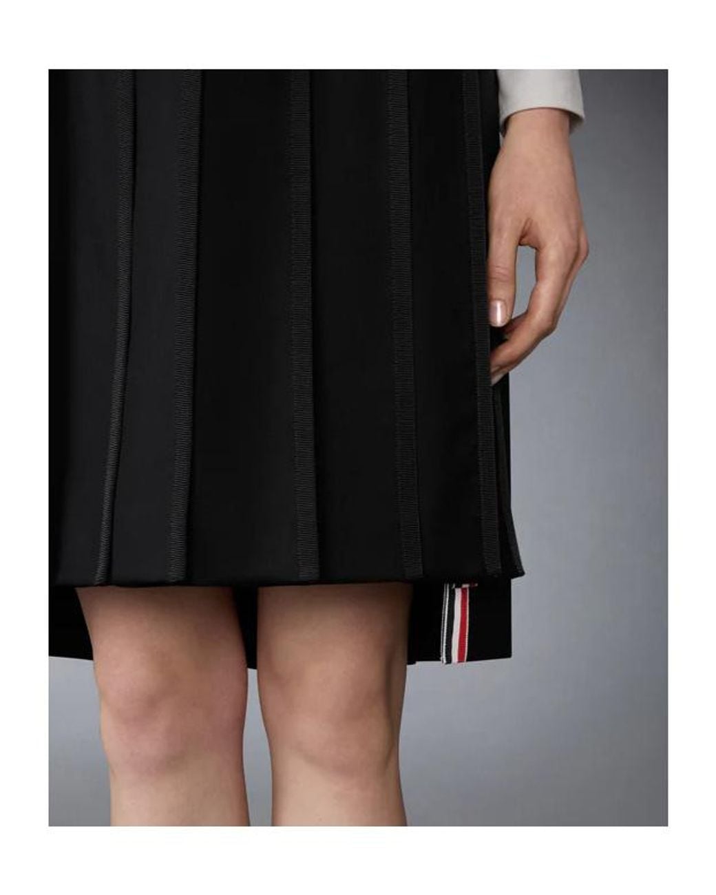 Thom Browne Black Super 120's Twill Pleated Skirt