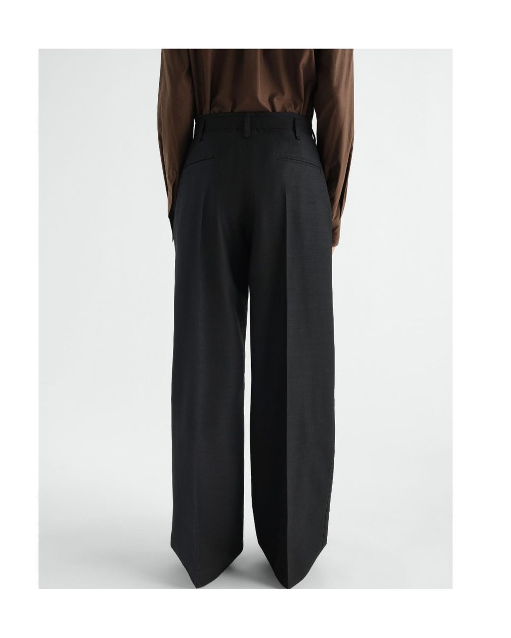 Lemaire Black Large Pleated Pants