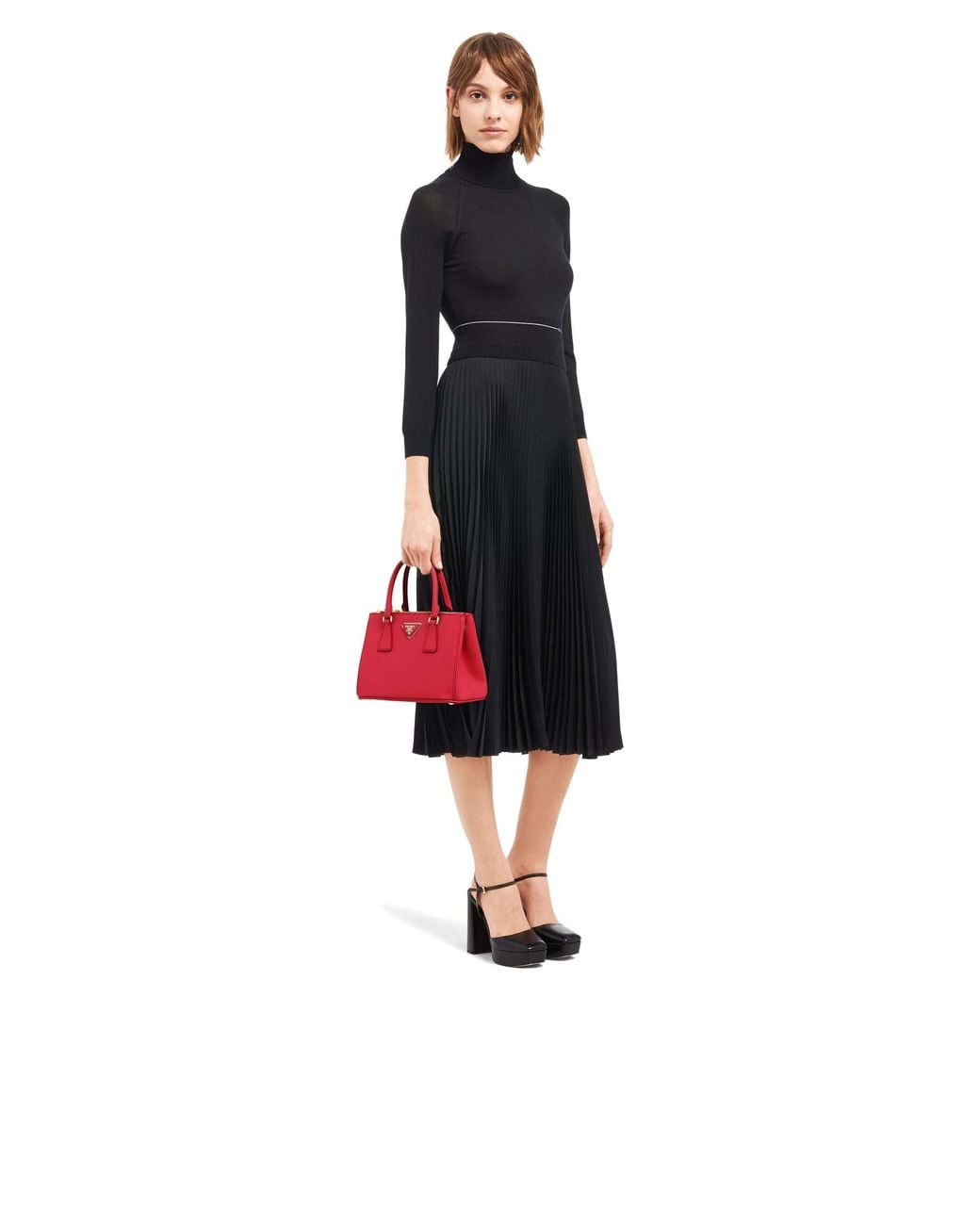 Prada Red Galleria Small Saffiano Leather Bag