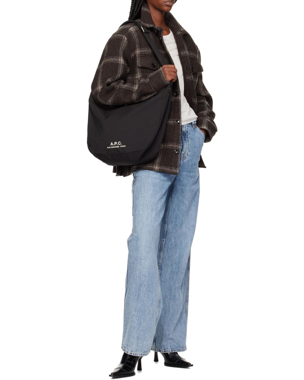 A.P.C. Black Journal Satchel Bag