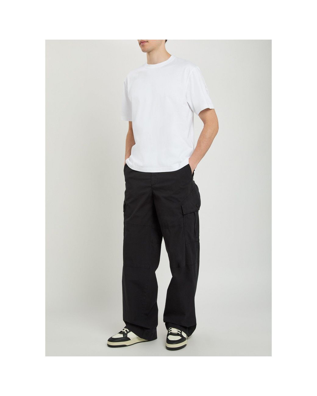 Canada Goose White Simple Pure Cotton T-Shirt for men