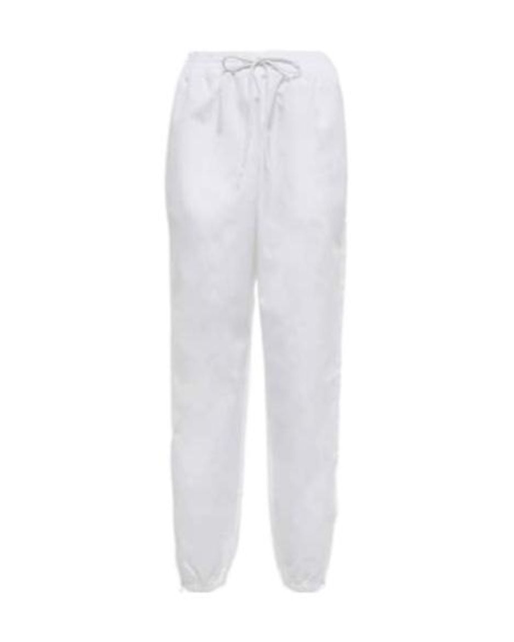 Wardrobe NYC White High-Waisted Sports Pants