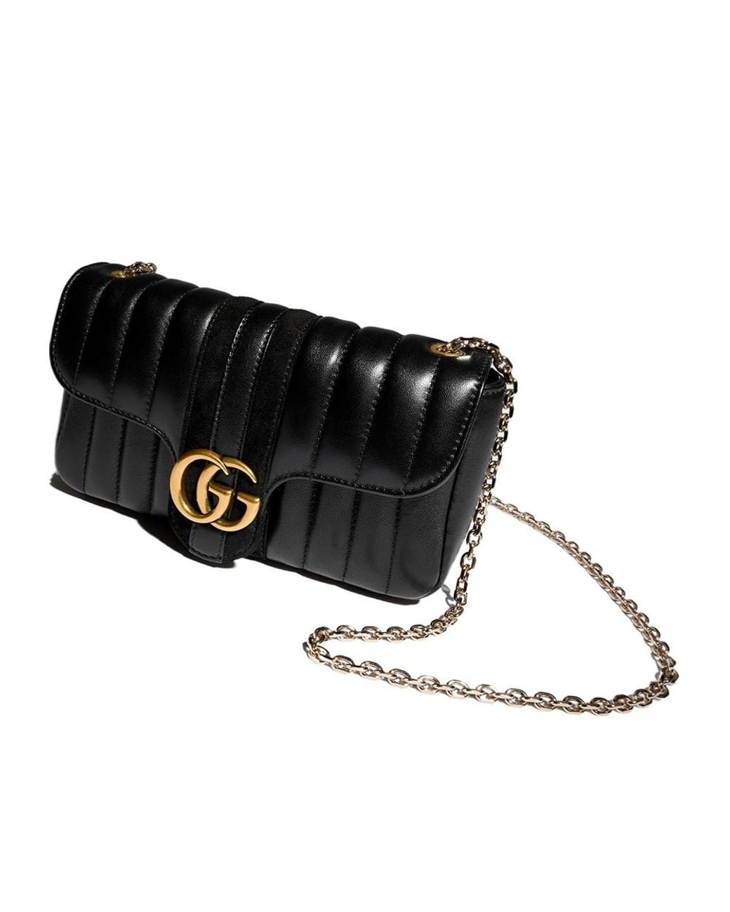 Gucci Black Jetset Gg Marmont Small Shoulder Bag