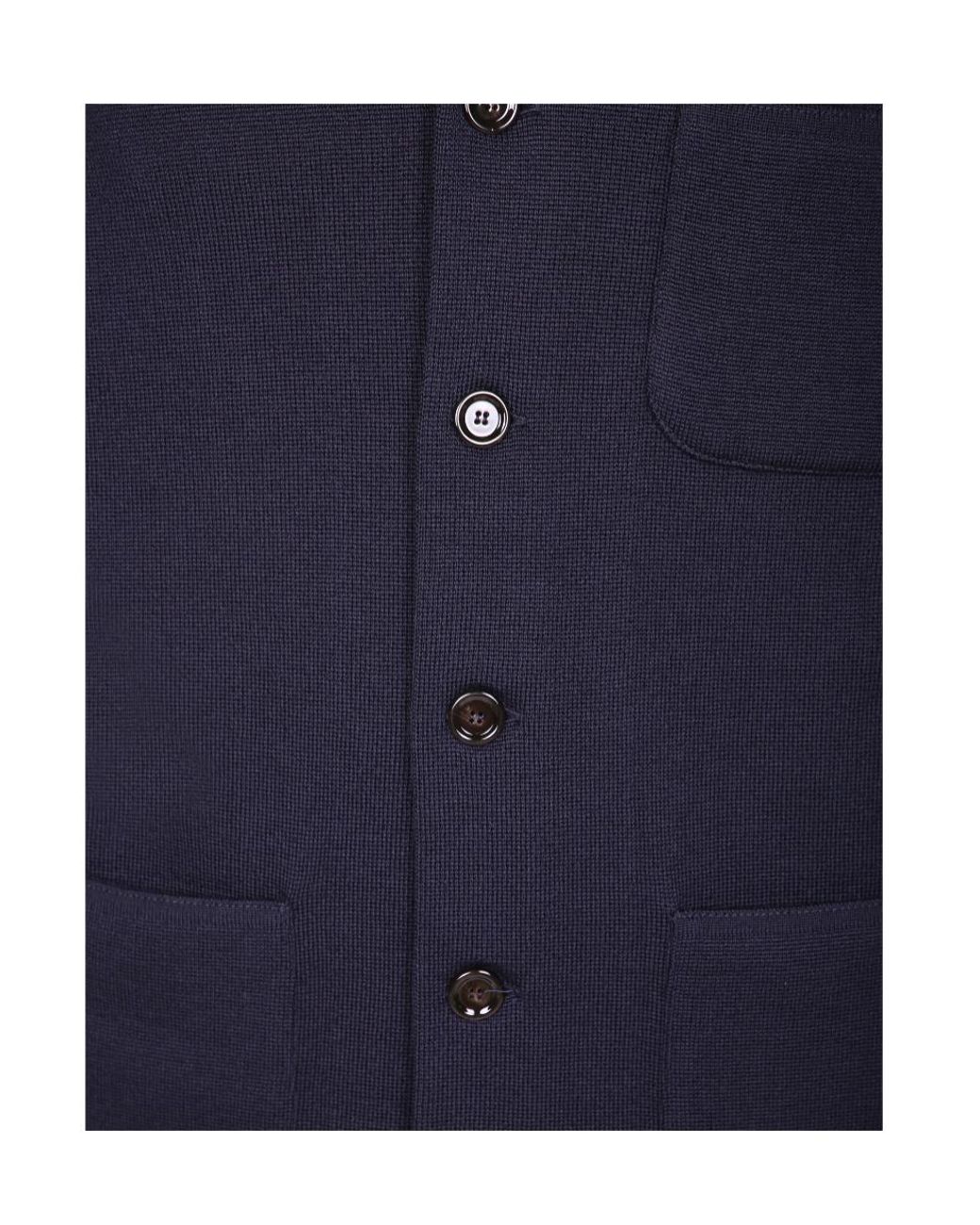 Lardini Blue Long Sleeved Jacket for men