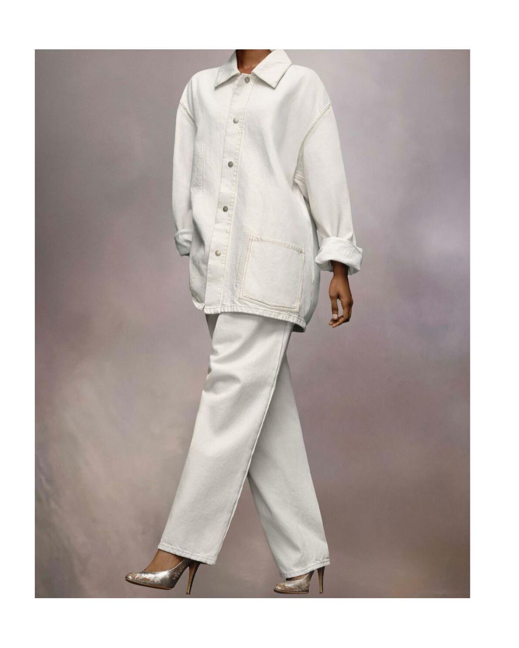 Maison Margiela White Chalk Selvedge Denim Jacket for men