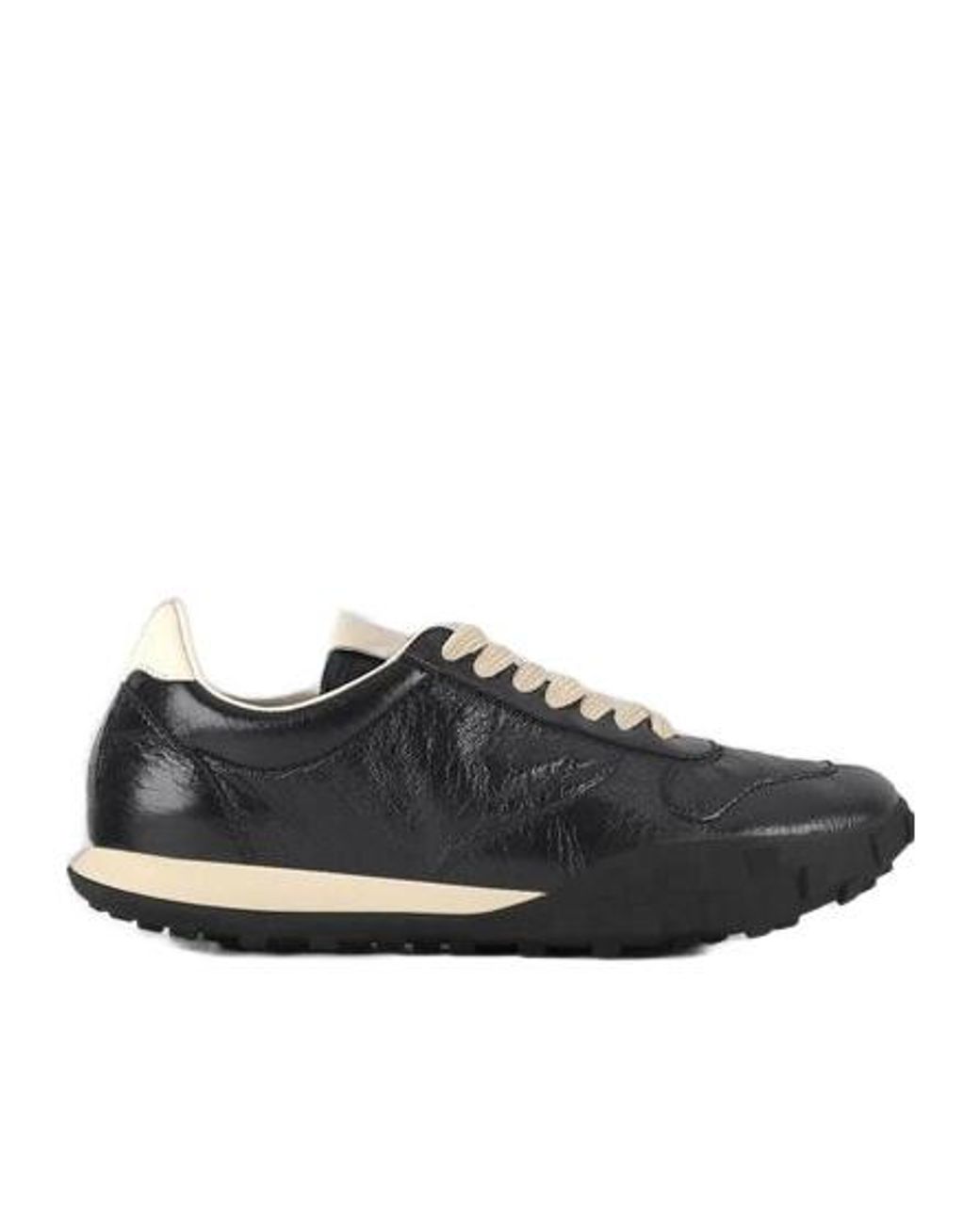 Jil Sander Black Lace-Up Sneakers