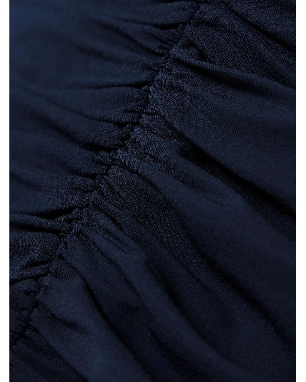 Magda Butrym Blue Off-The-Shoulder Ruched Jersey Dress