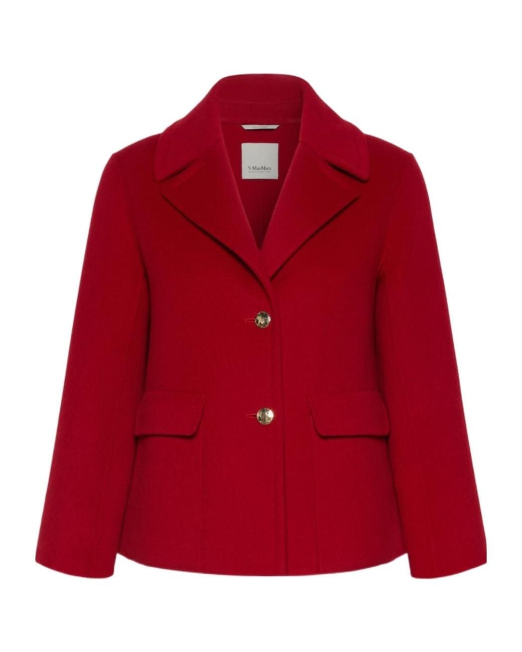 Max Mara Red 'S Smmsissy Button-Up Coat