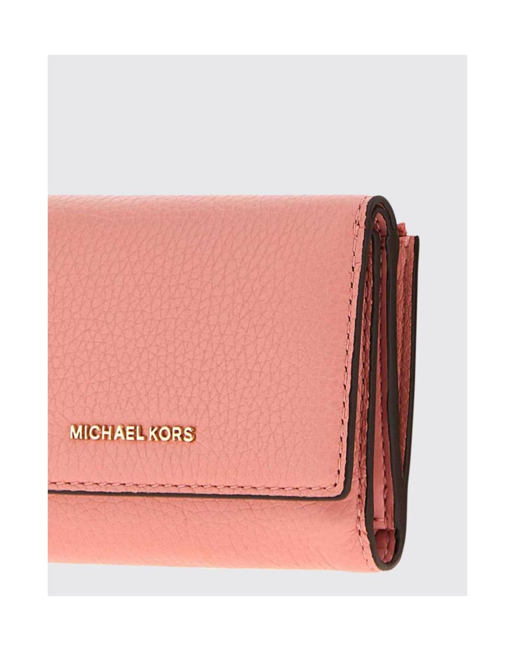 MICHAEL Michael Kors Pink Grained-Leather Trifold Wallet