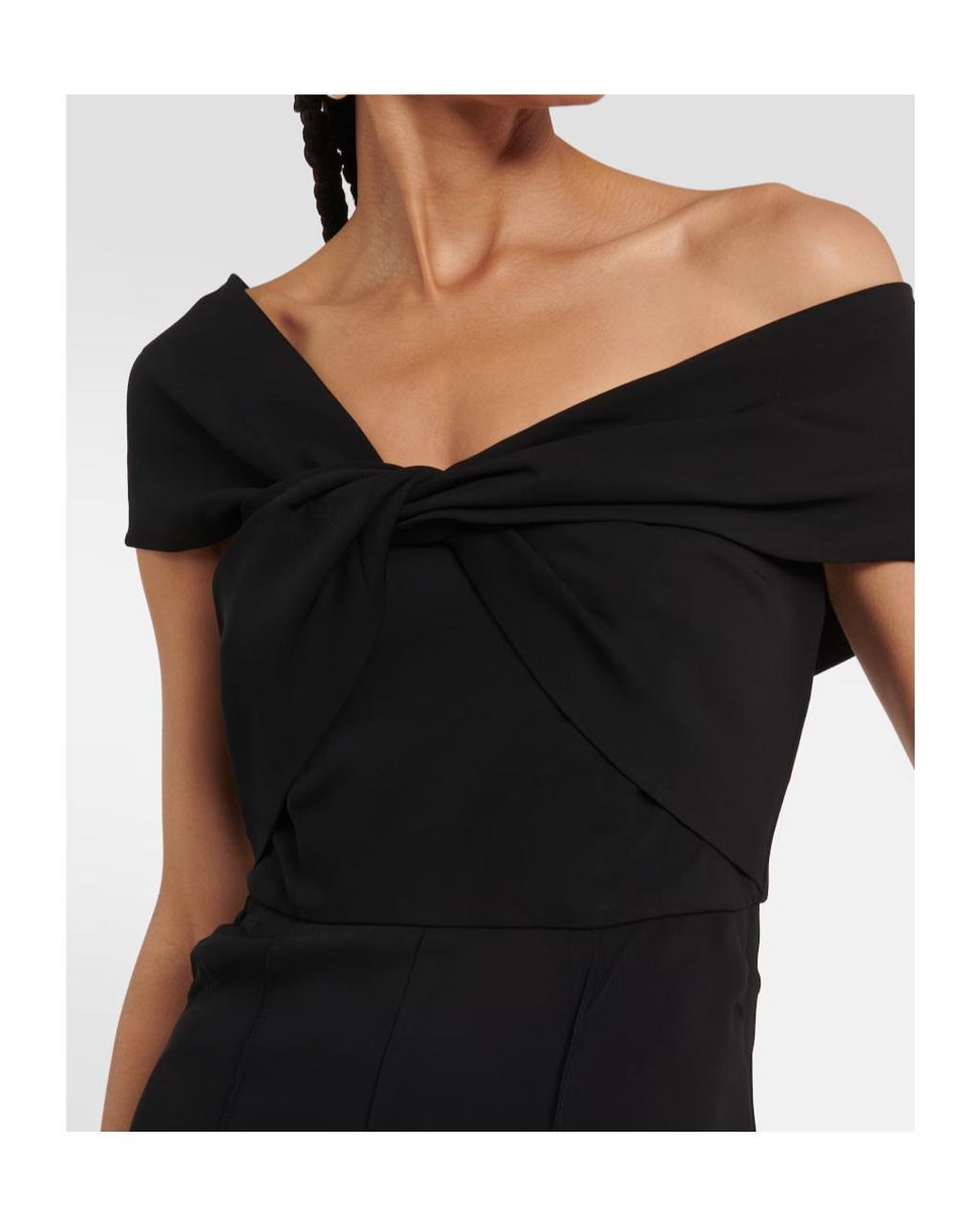 Roland Mouret Black Asymmetrical Jumpsuit