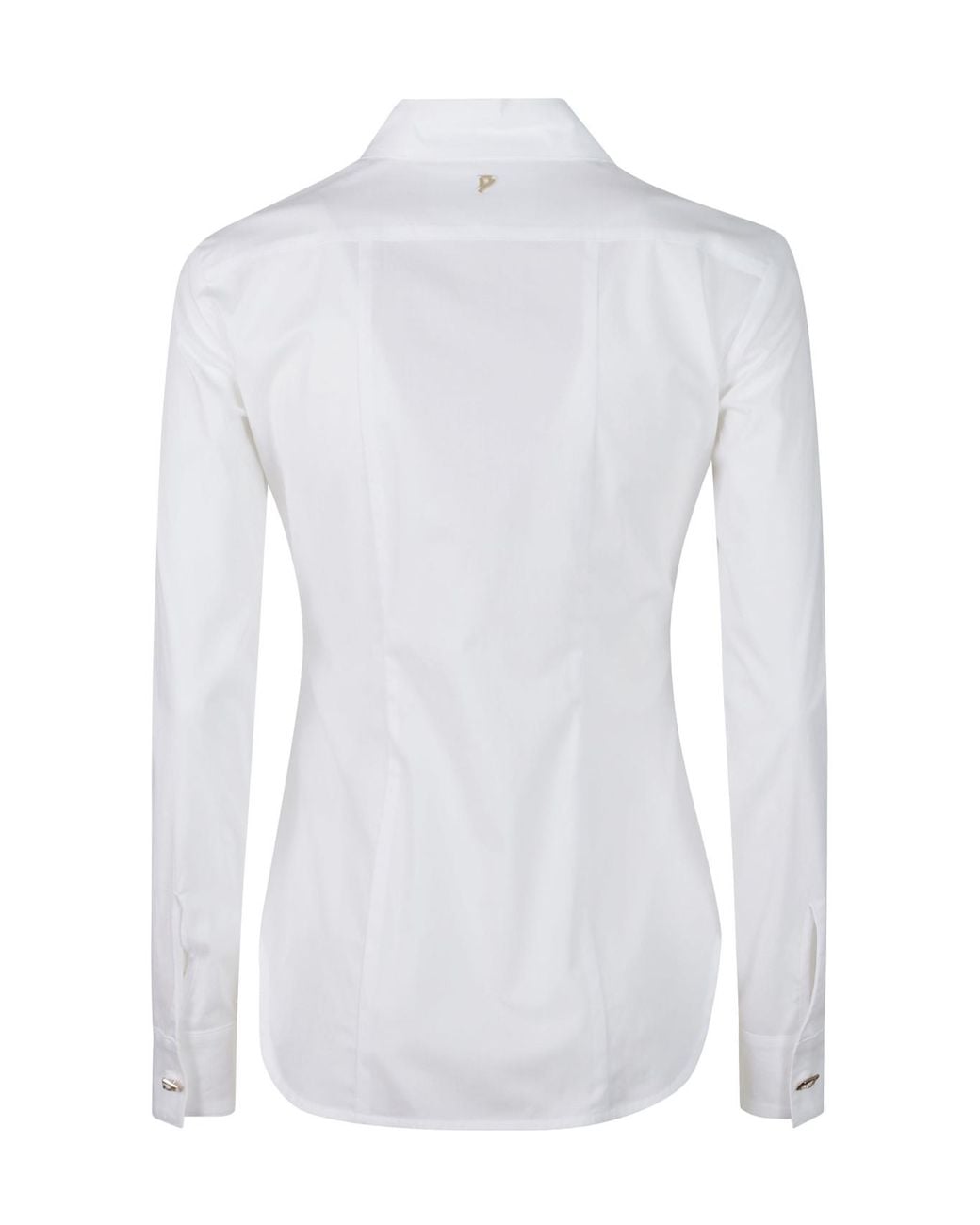 Dondup White Jewelled-Button Long-Sleeve Shirt
