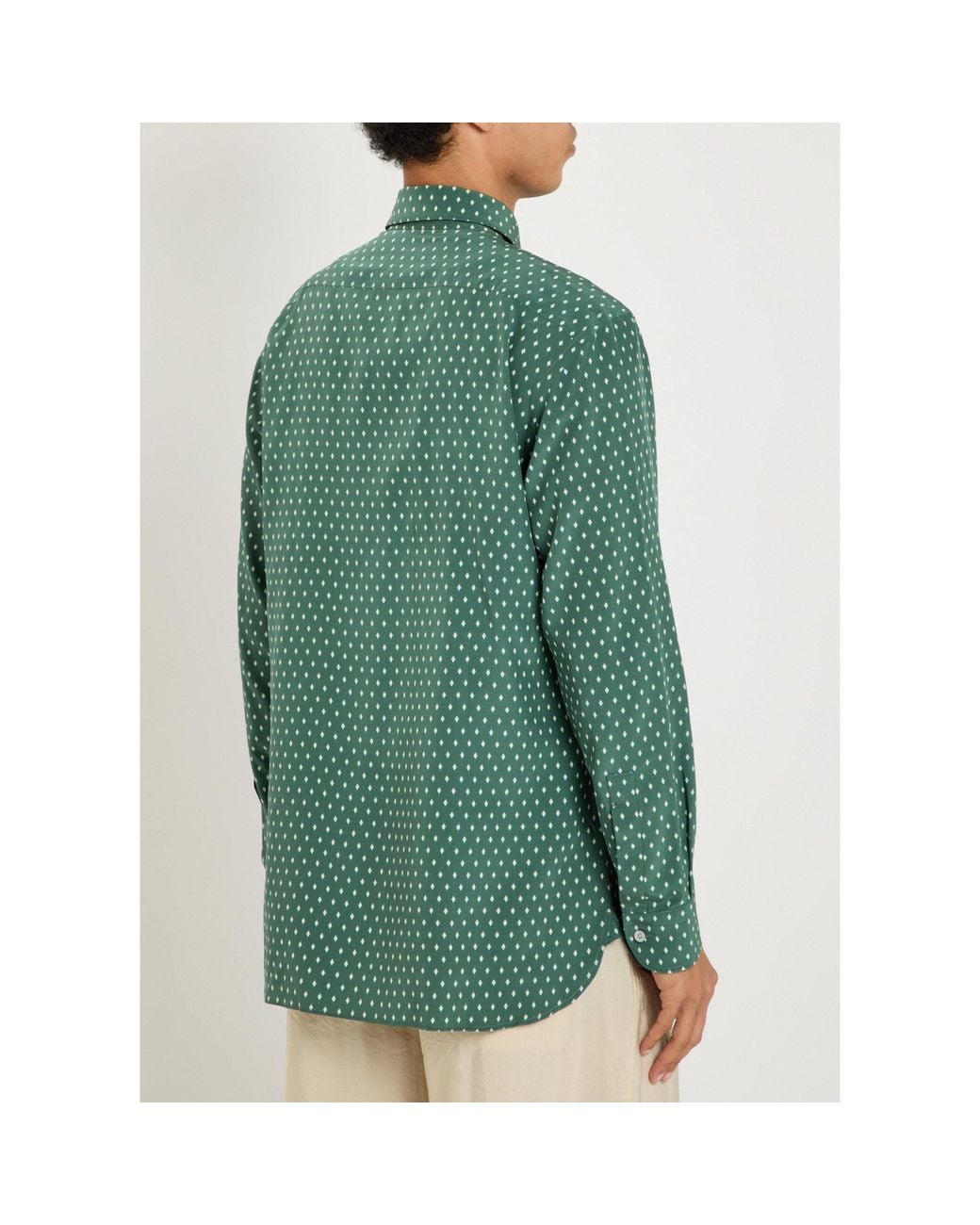 Tom Ford Green Simple Silk Shirt for men