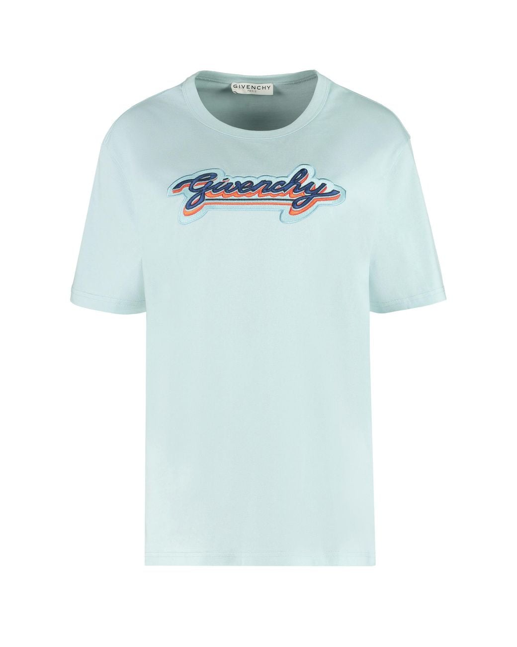 Givenchy Blue Embroidered Logo T-Shirt