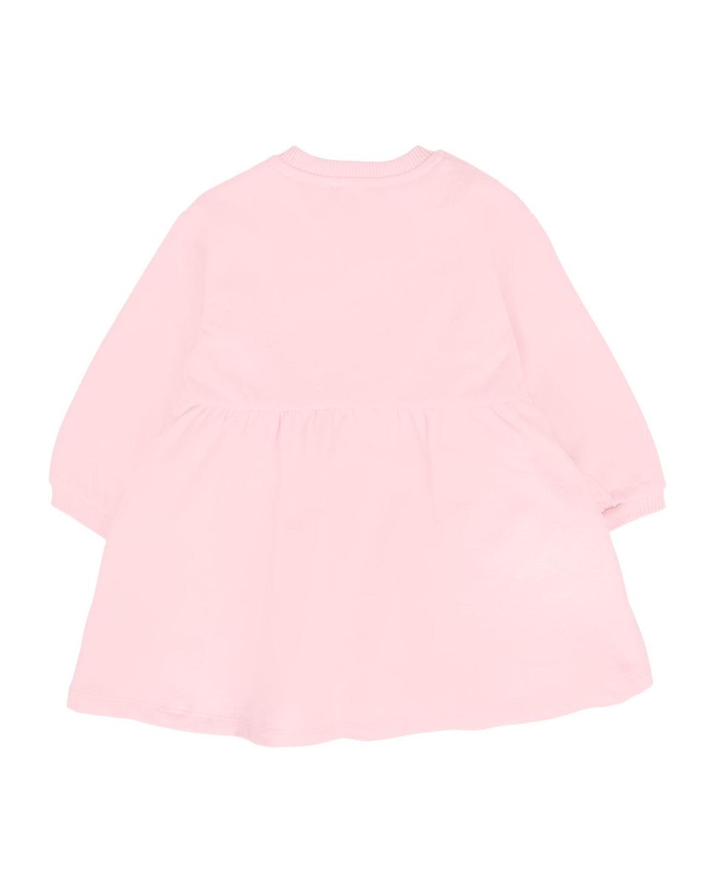 Moschino Pink Teddy-Print Gathered Dress