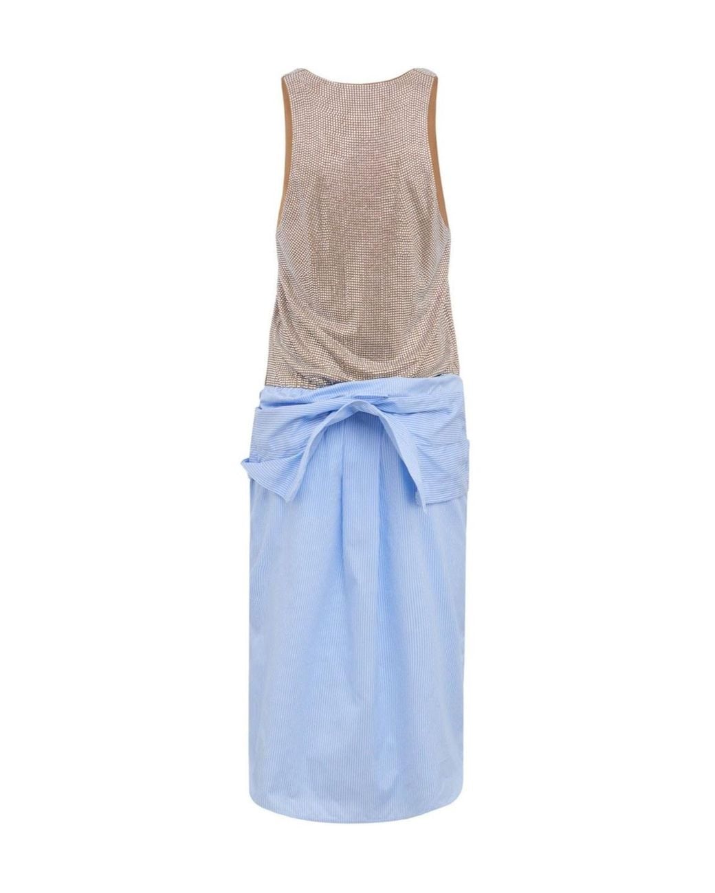 GIUSEPPE DI MORABITO Blue Rhinestone-Embellished Dress