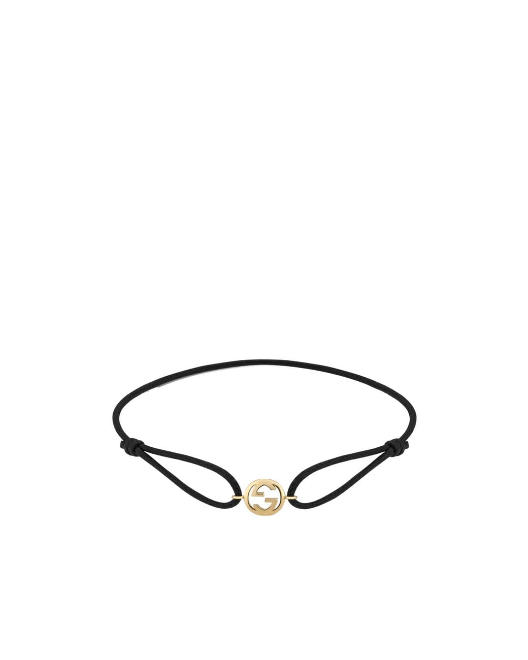 Gucci White Interlocking 18K Charm Bracelet