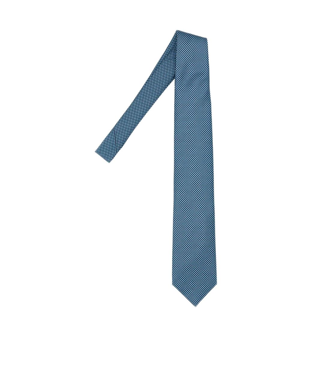 Brioni Blue Micro Motif Silk Tie for men