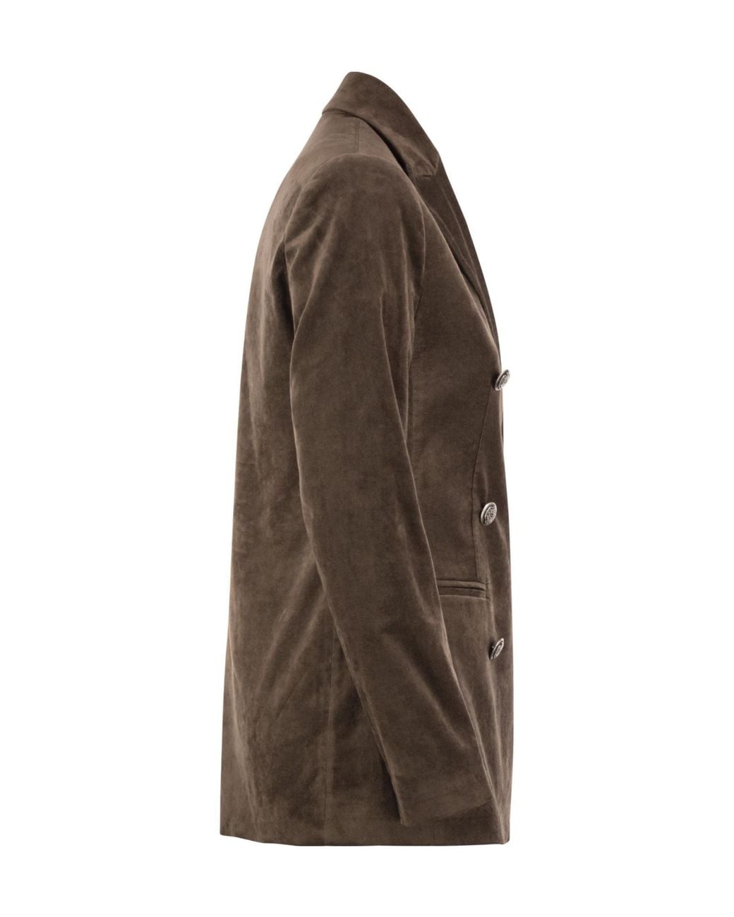 Antonelli Brown Double-Breasted Long-Sleeve Blazer