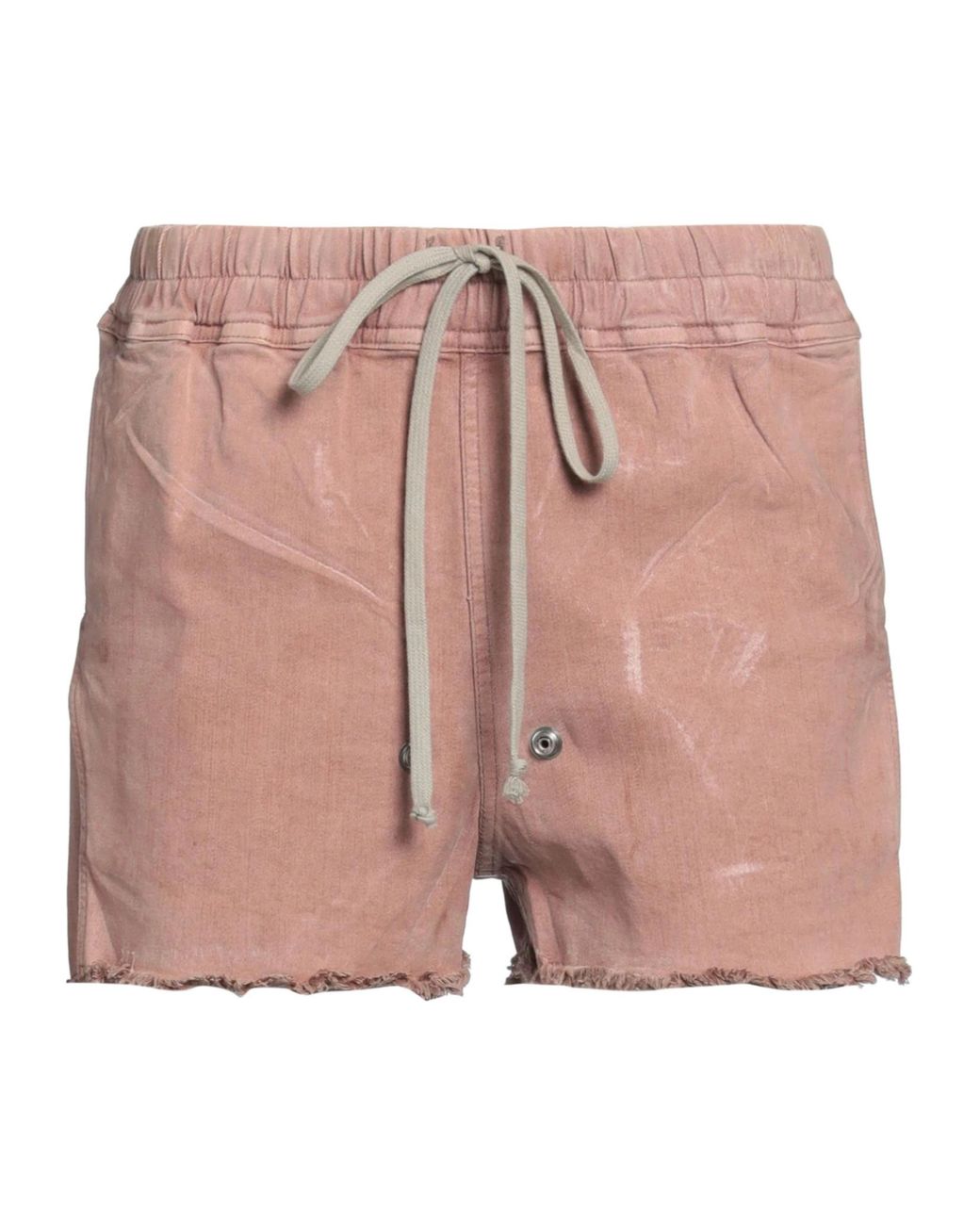 Rick Owens Pink Denim Shorts