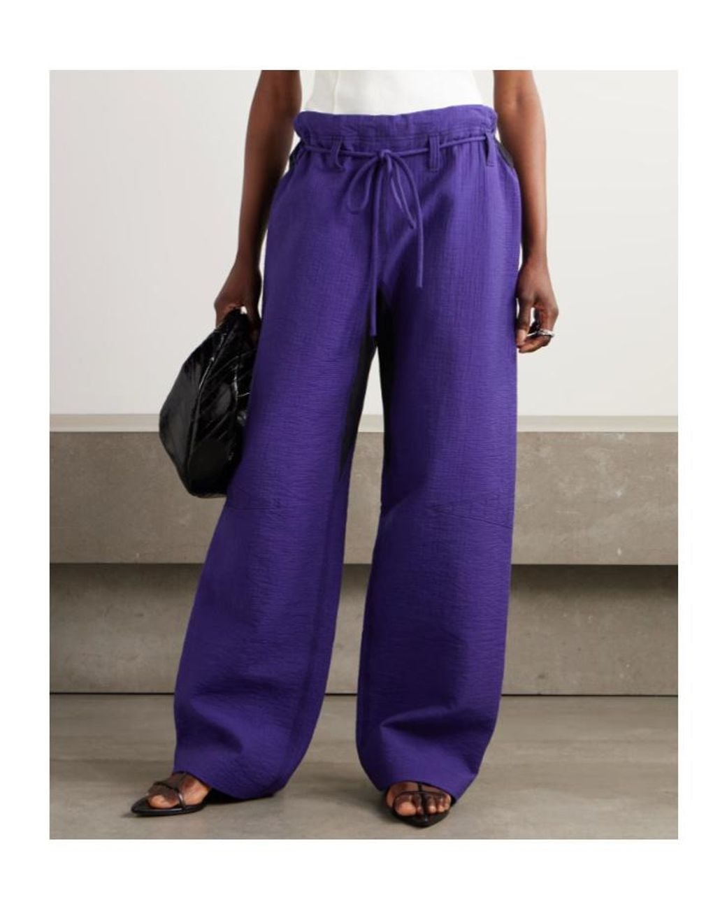 Tory Burch Purple Casual Pants With Belt Loops