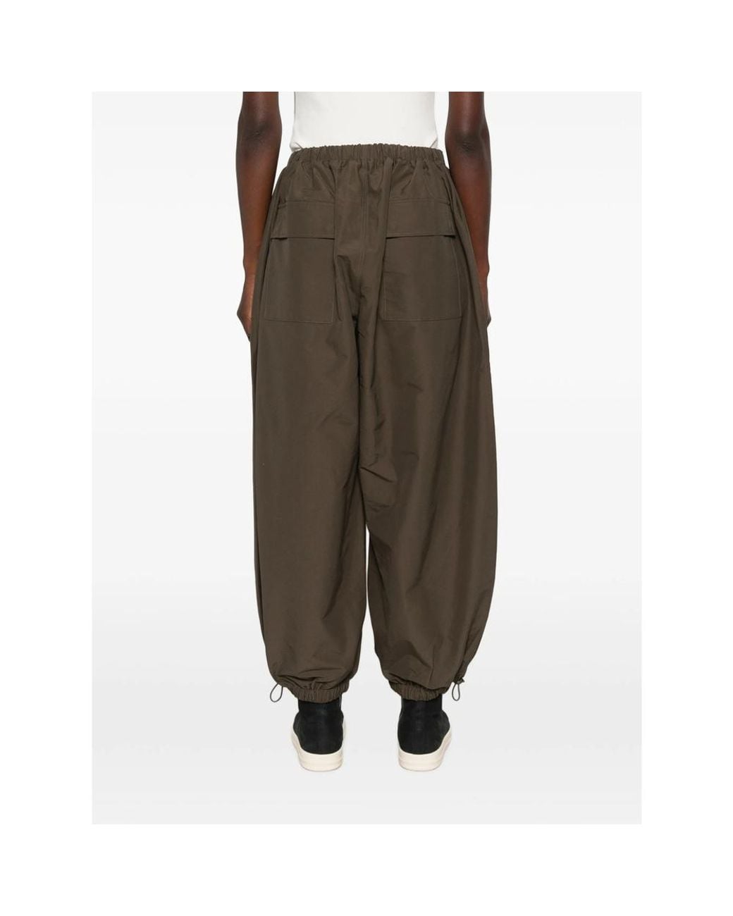 Entire studios Green Elasticated-Cuff Wide Trousers for men