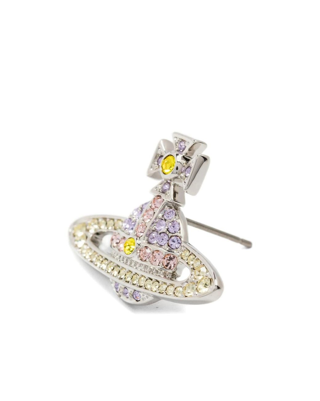 Vivienne Westwood White Logo Embellished Earrings