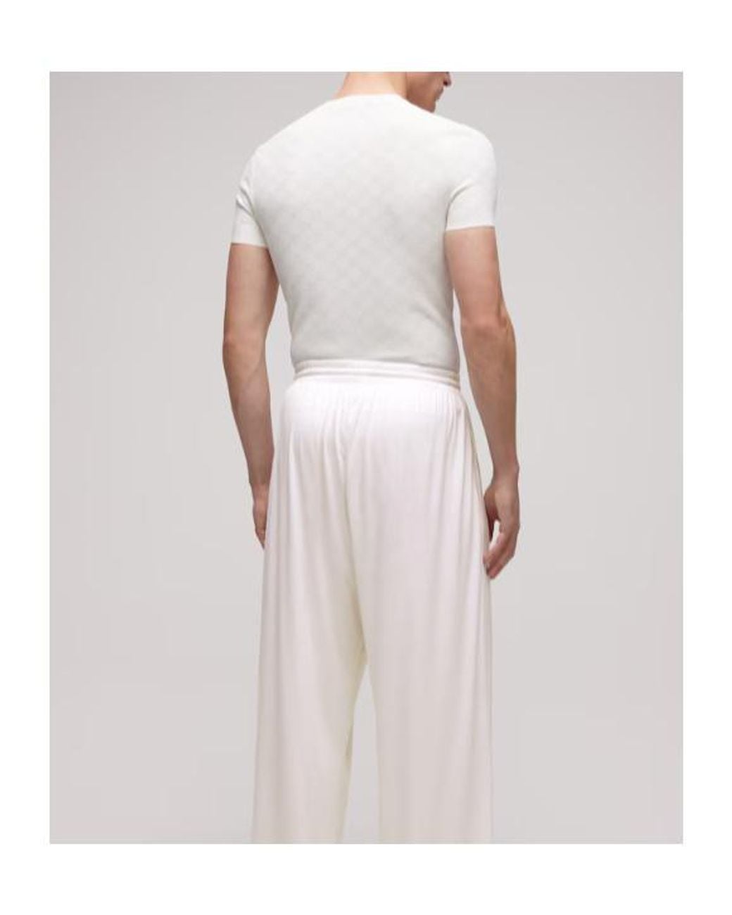 Gucci White Technical Gg Jacquard Fabric T-Shirt for men