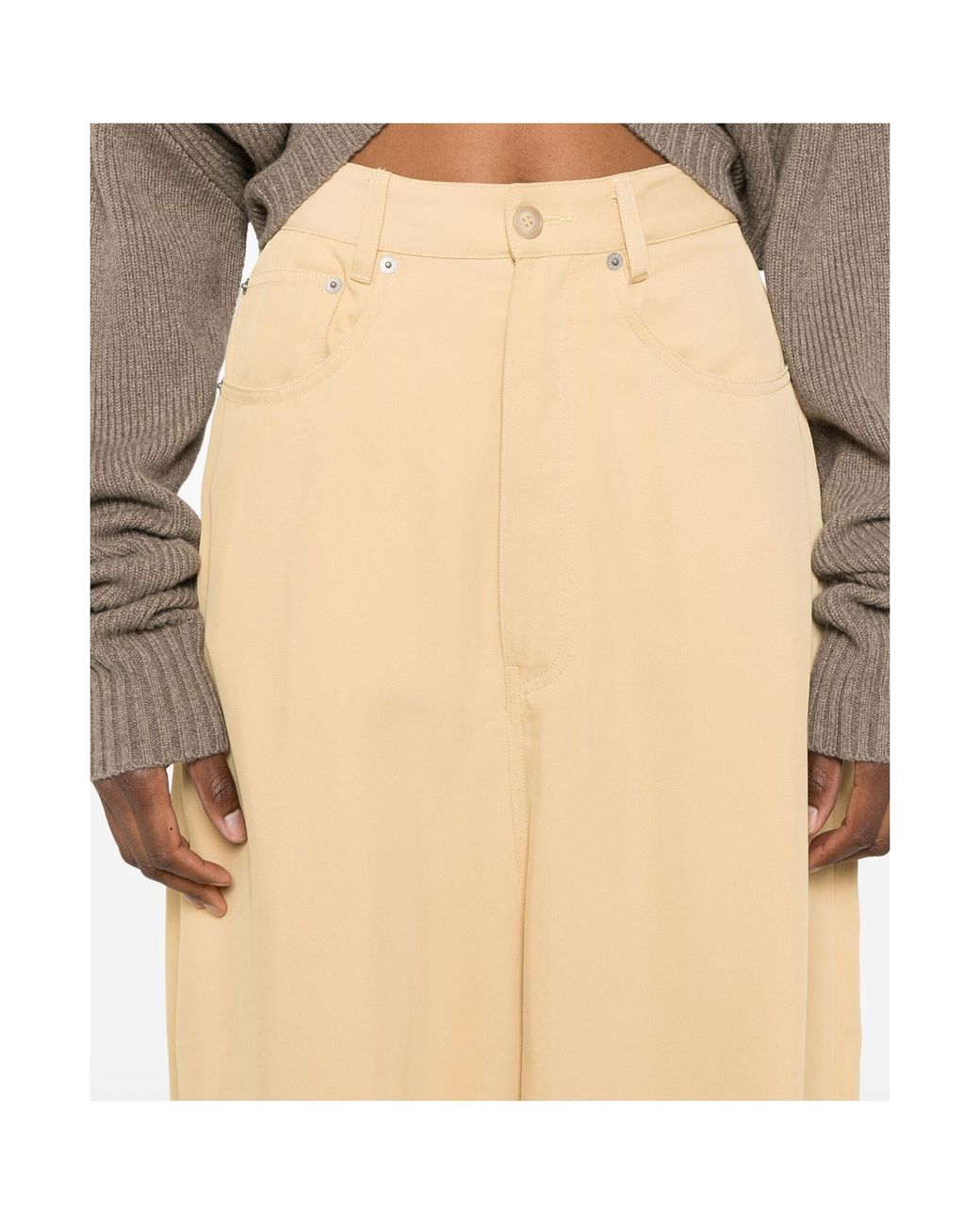 MM6 by Maison Margiela Natural Twill Trousers