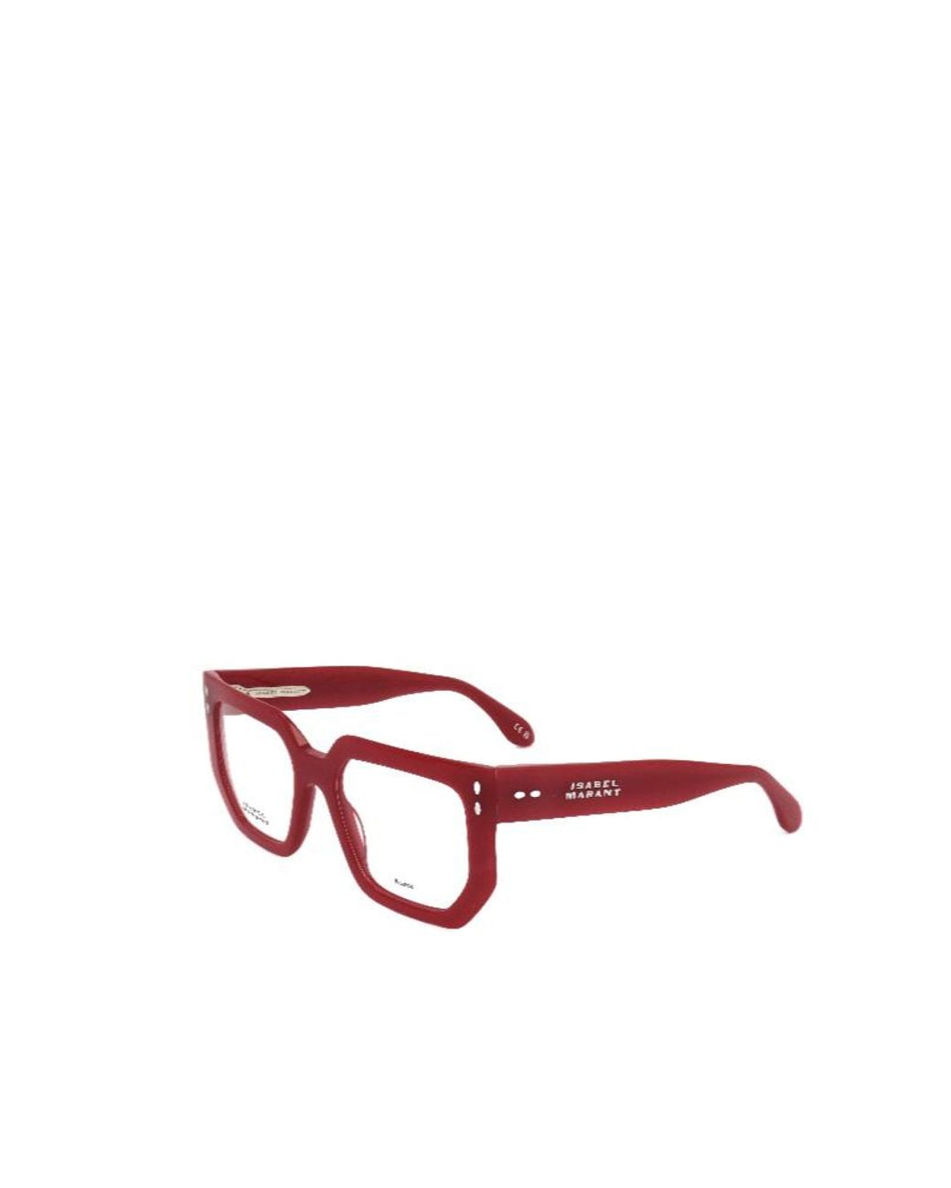 Isabel Marant Red Full-Rimmed Glasses (With Non-Prescription Lenses)