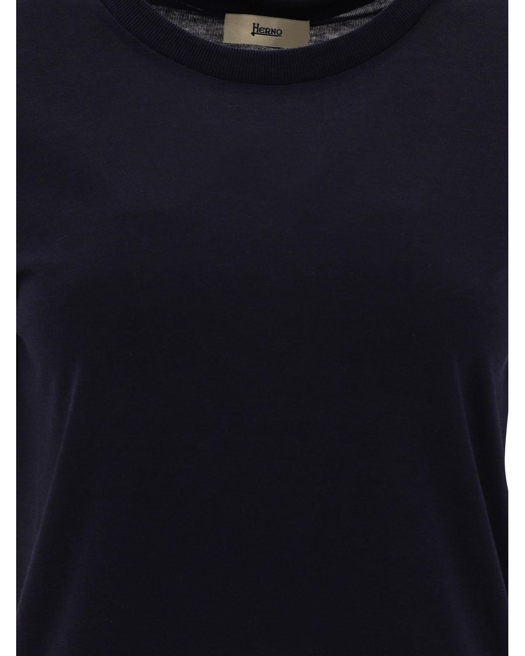 Herno Black Short-Sleeved Crewneck Knitted Jumper