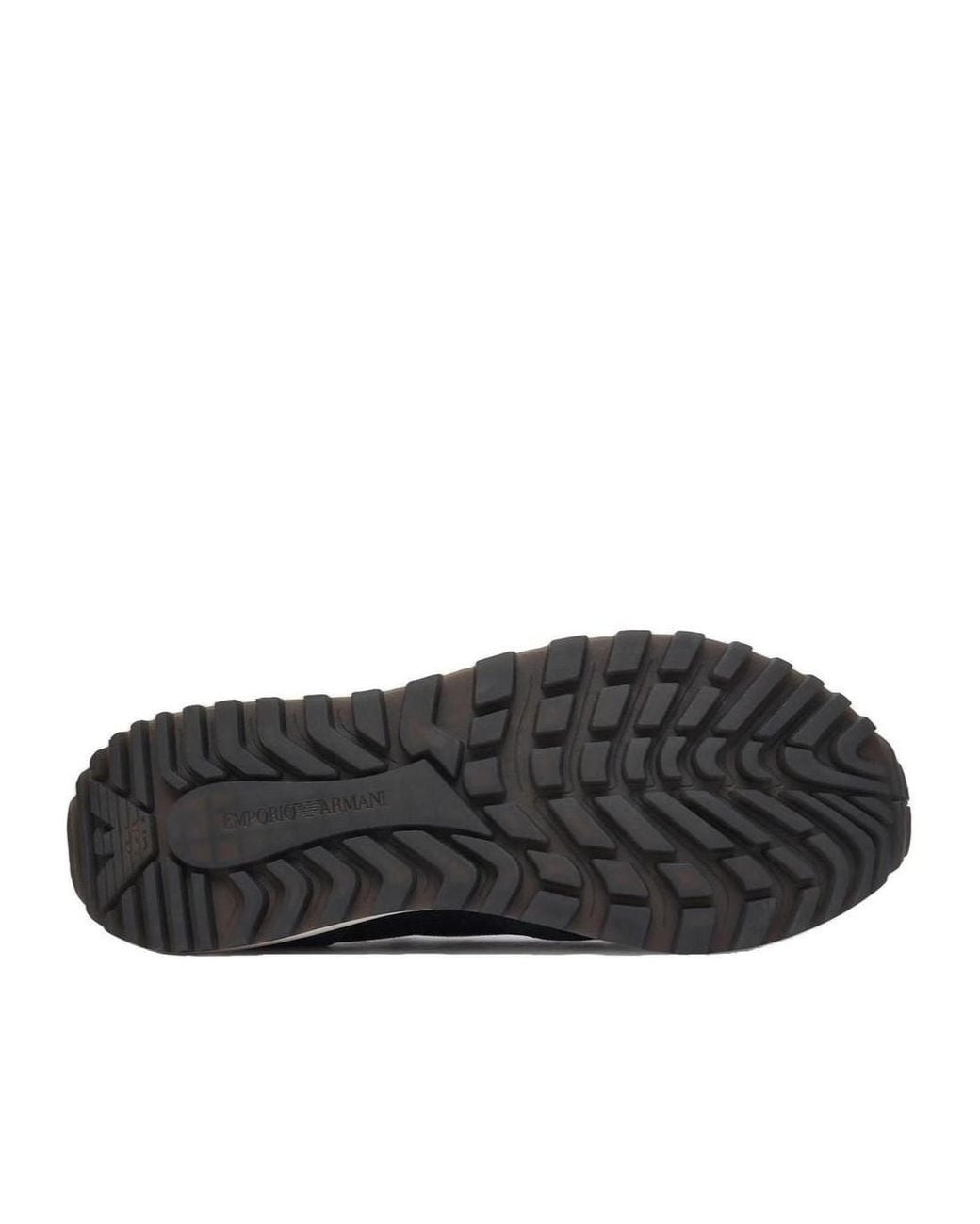 Emporio Armani Blue Logo Patch Sneakers for men