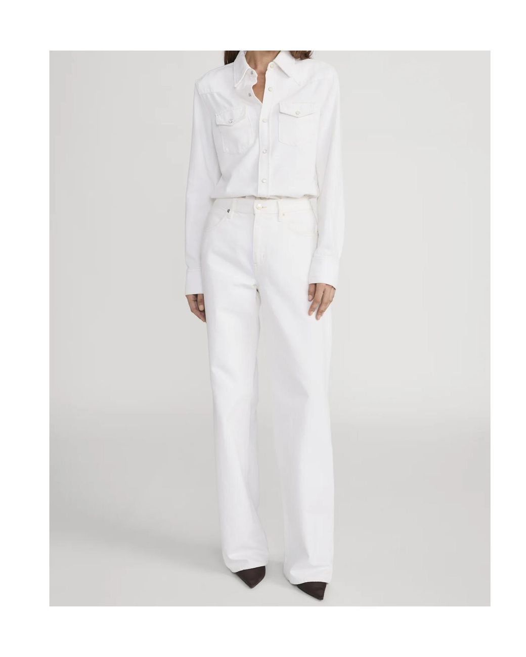 FRAME White Long Sleeved Buttoned Shirt