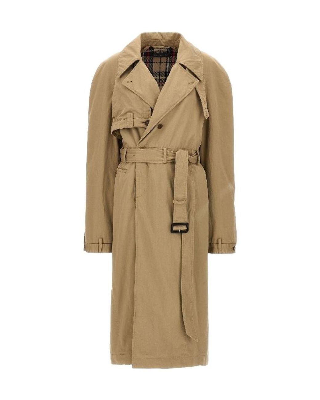 Balenciaga Natural Belted Trench Coat