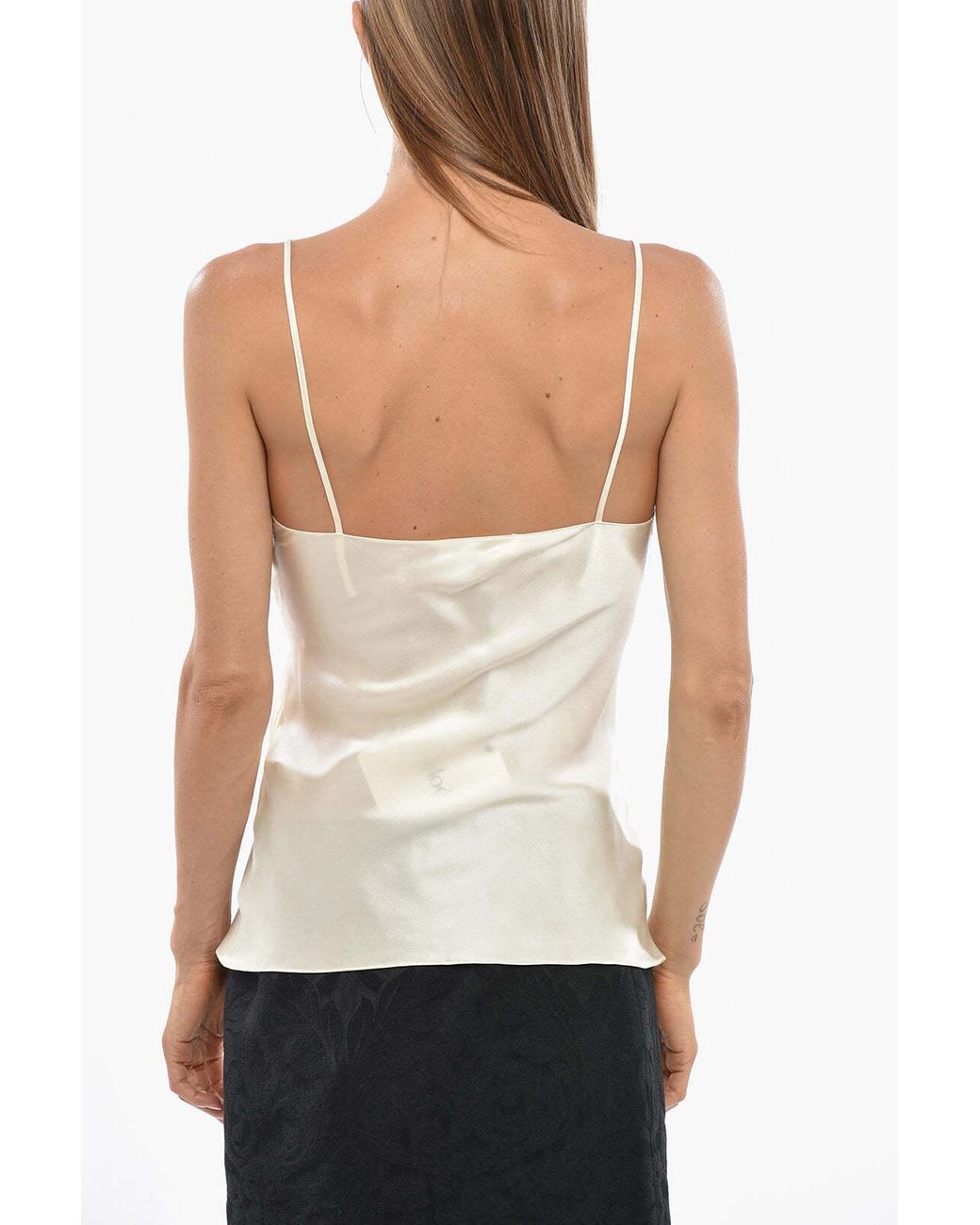 Chloé White Lace-Detail Tank Top