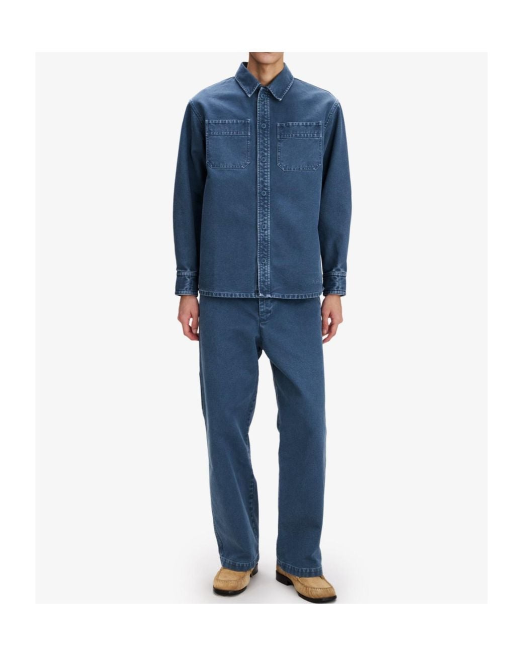 A.P.C. Blue Patch-Pocket Shirt for men