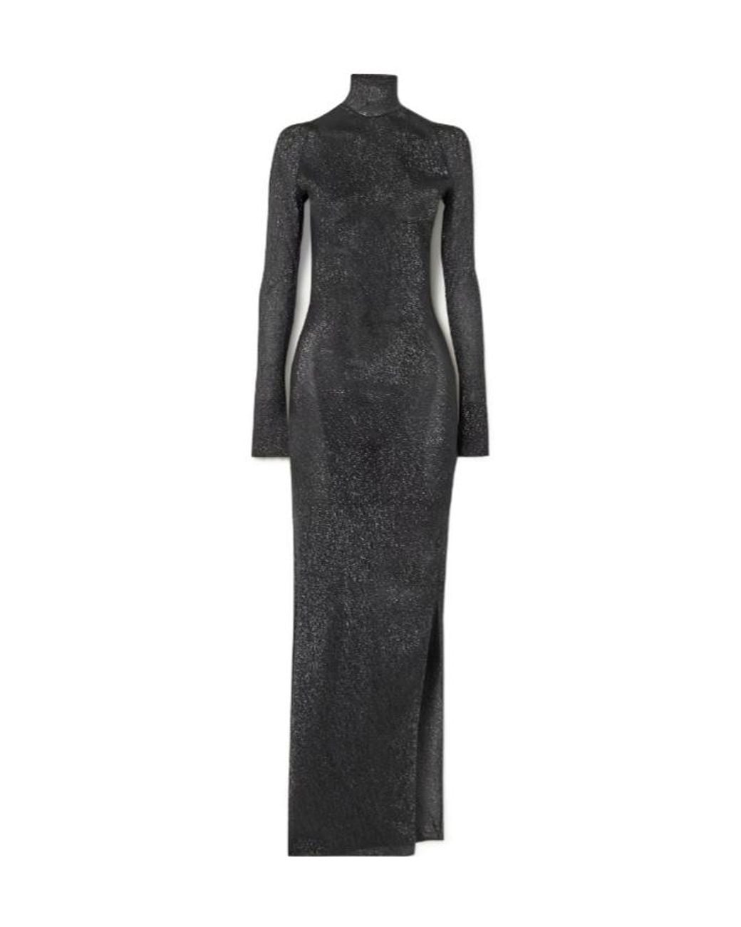 Petar Petrov Black Metallic Maxi Dress