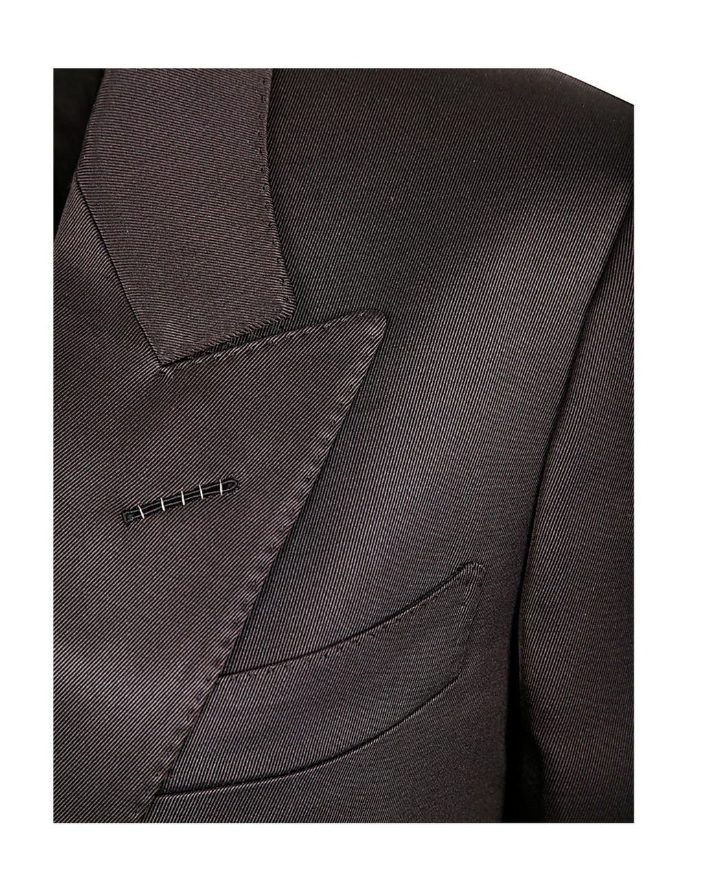 Tom Ford Black Double Breasted Satin Blazer