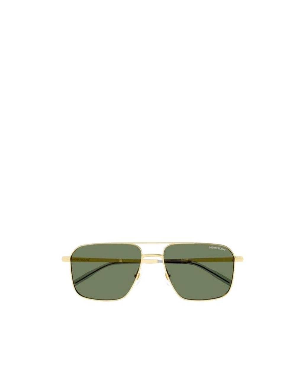 Montblanc Green Eyewear Square Frame Sunglasses for men